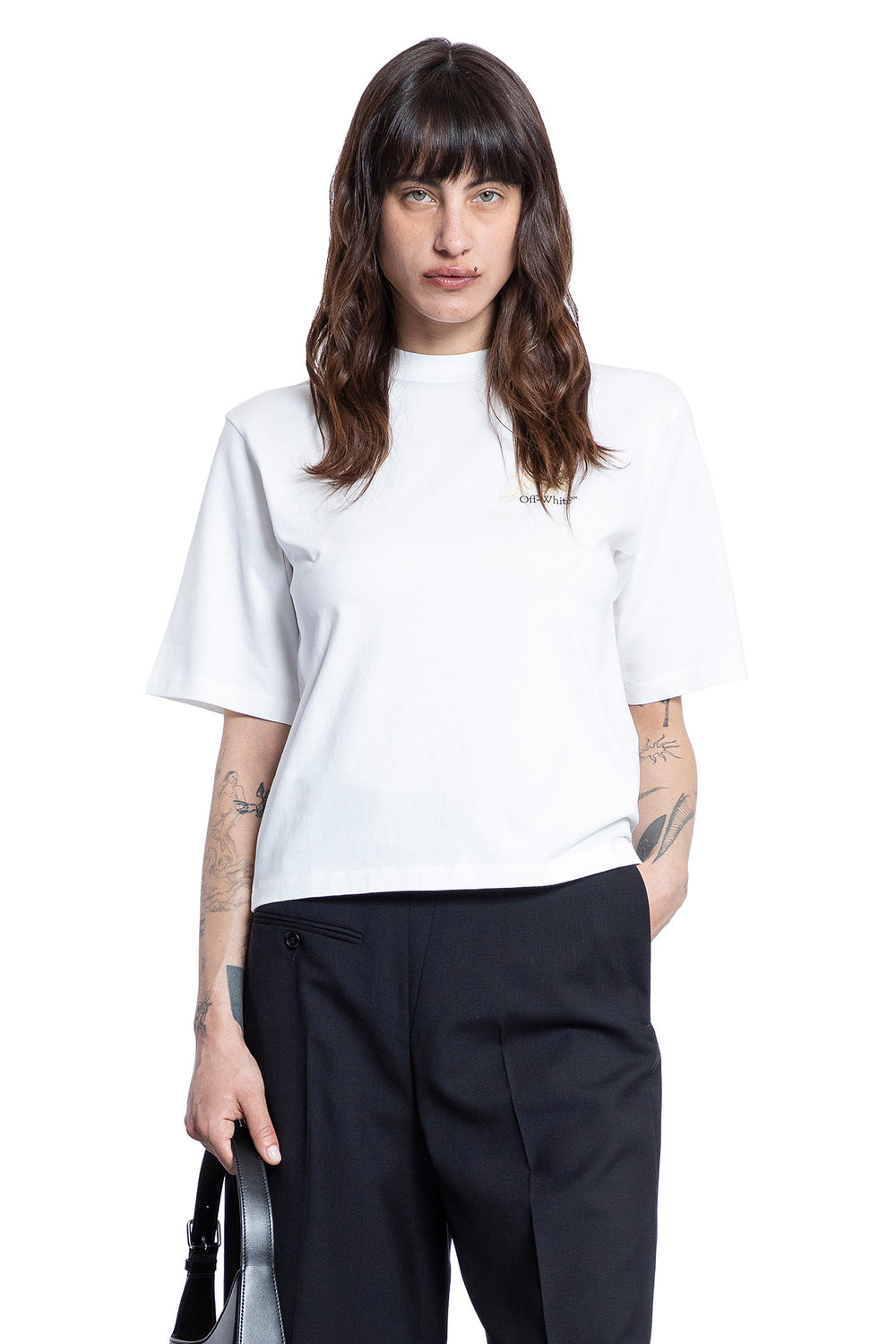 OFF-WHITE WOMAN WHITE T-SHIRTS & TANK TOPS