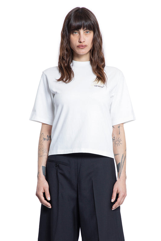 OFF-WHITE WOMAN WHITE T-SHIRTS & TANK TOPS