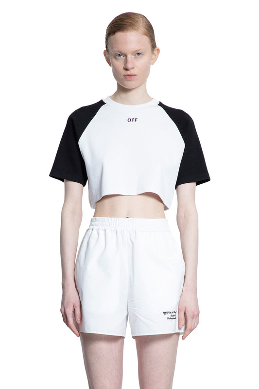 OFF-WHITE WOMAN BLACK&WHITE T-SHIRTS & TANK TOPS