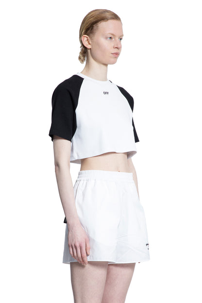 OFF-WHITE WOMAN BLACK&WHITE T-SHIRTS & TANK TOPS