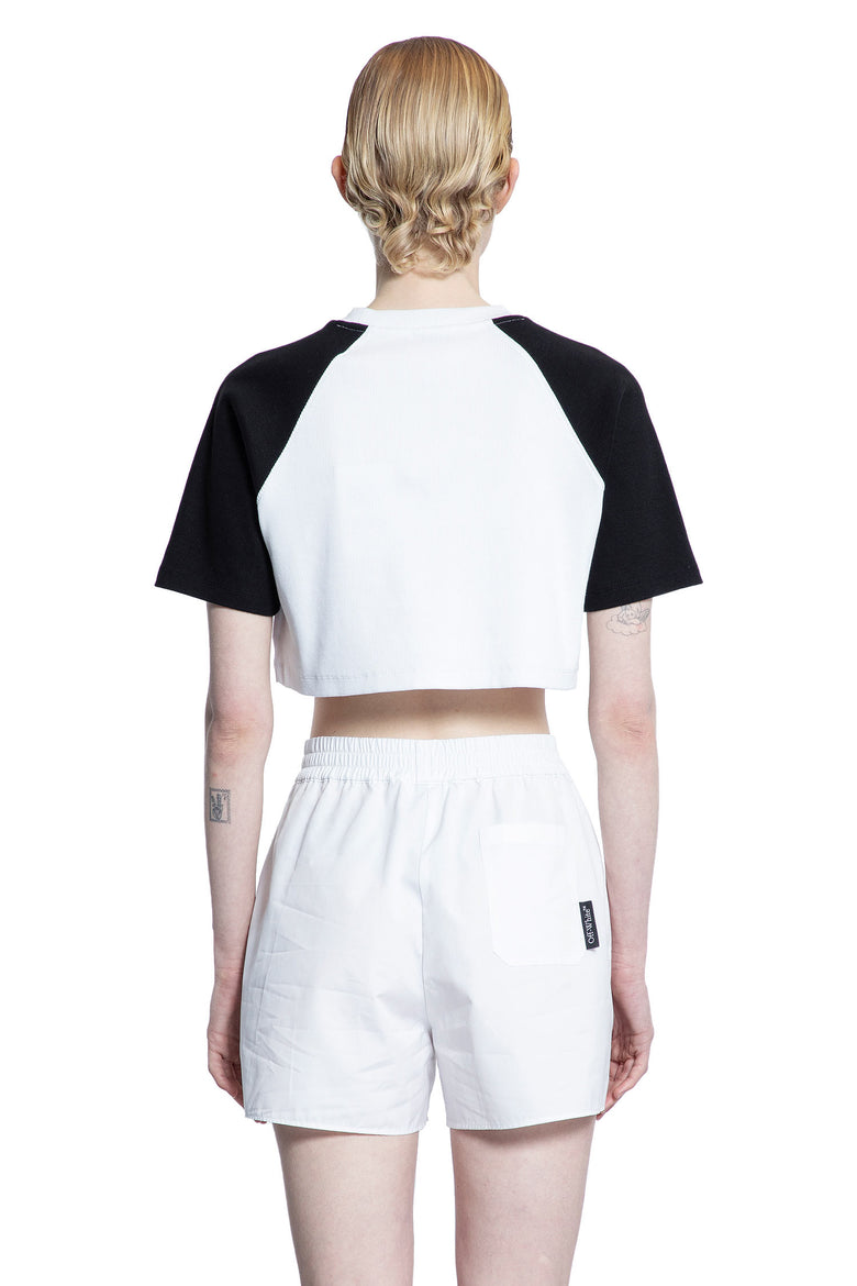 OFF-WHITE WOMAN BLACK&WHITE T-SHIRTS & TANK TOPS