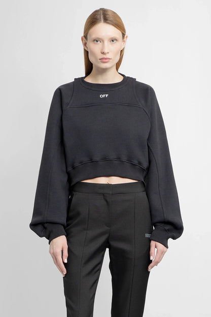 Antonioli OFF-WHITE WOMAN BLACK SWEATSHIRTS