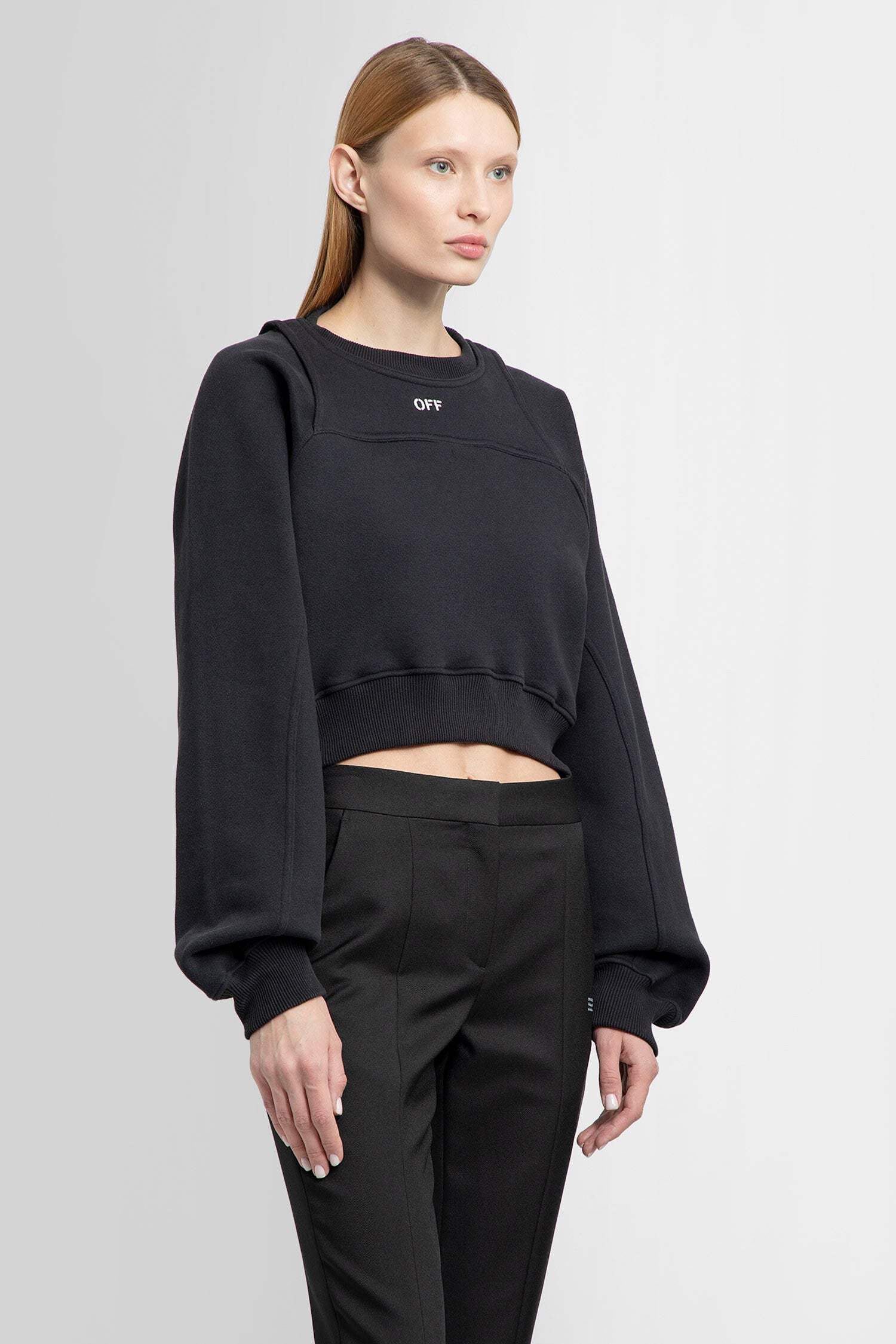 OFF-WHITE WOMAN BLACK SWEATSHIRTS