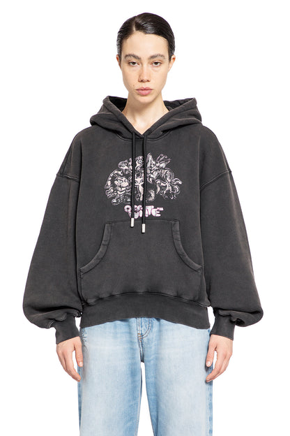 Antonioli OFF-WHITE WOMAN BLACK SWEATSHIRTS