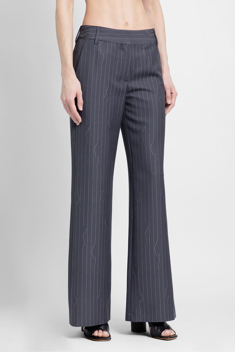 OFF-WHITE WOMAN GREY TROUSERS