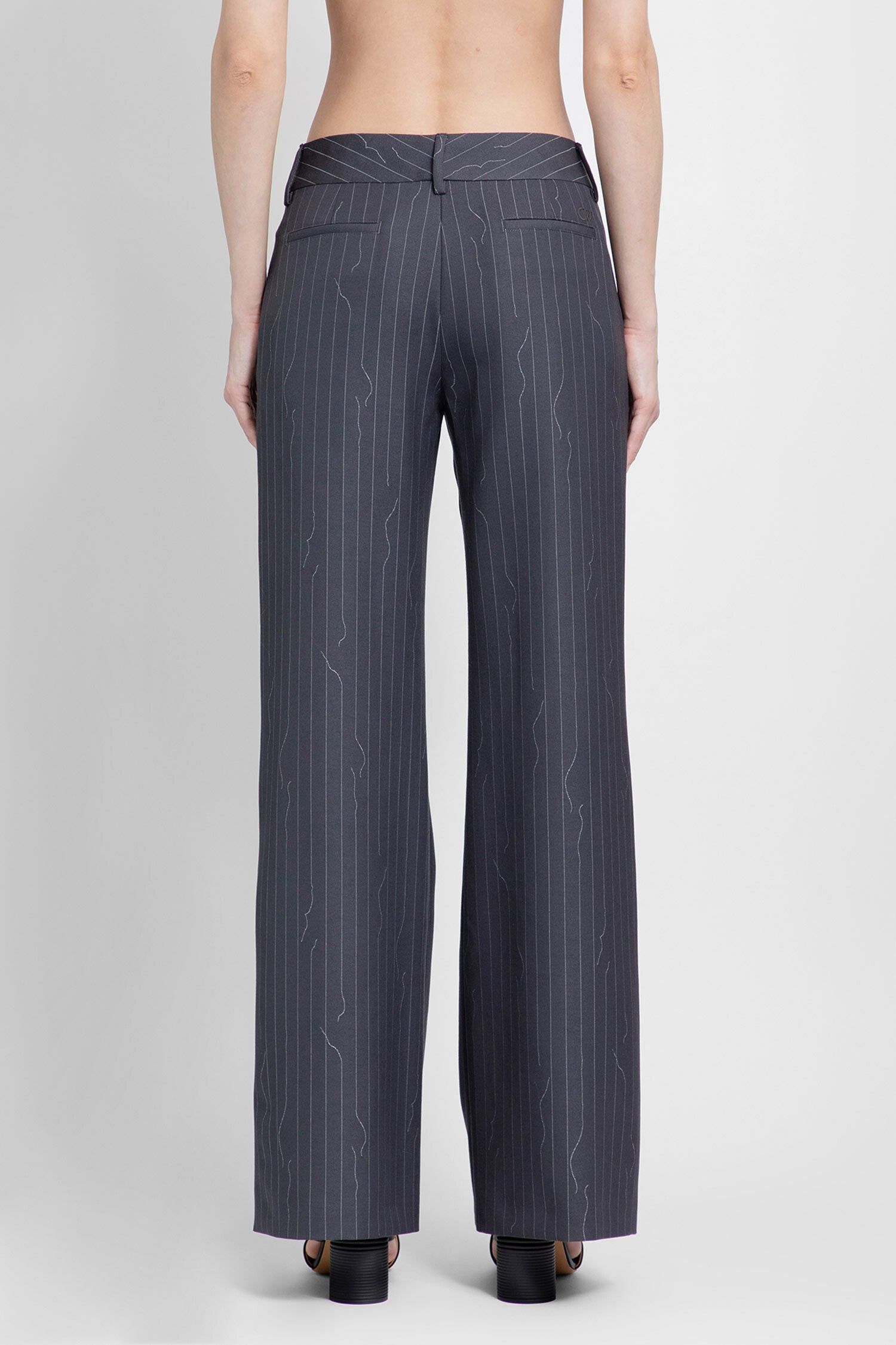 OFF-WHITE WOMAN GREY TROUSERS