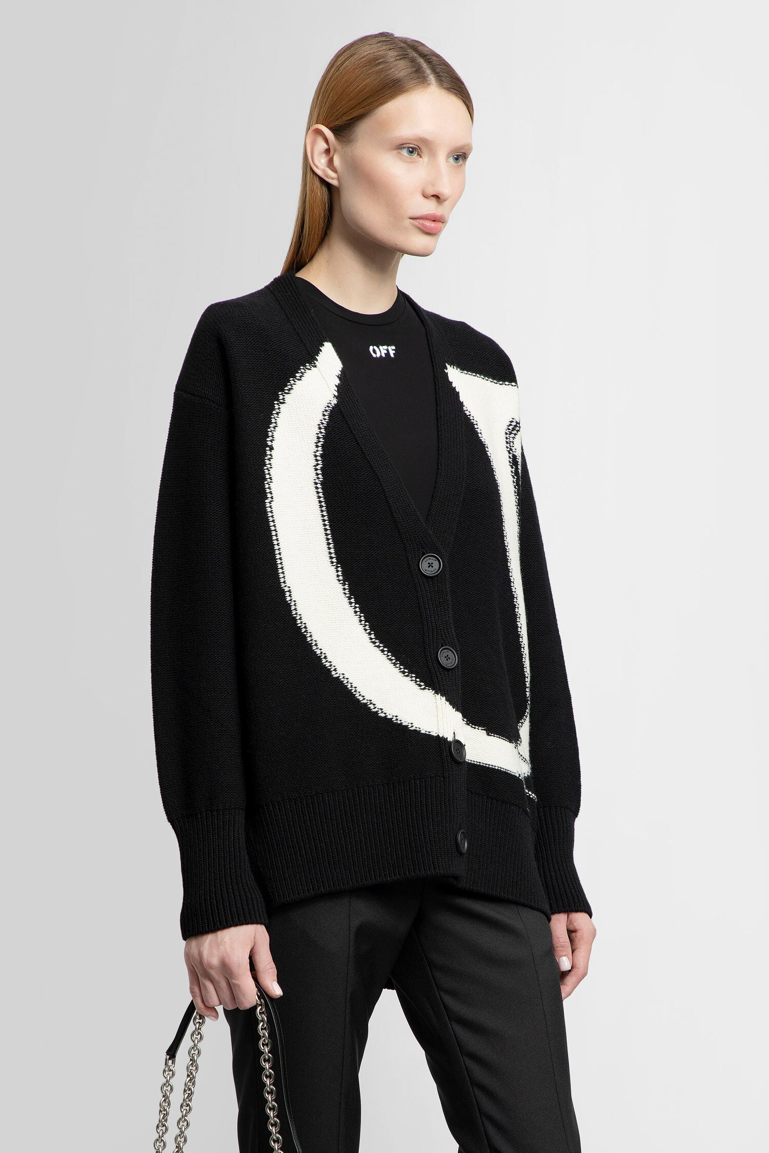 OFF-WHITE WOMAN BLACK KNITWEAR