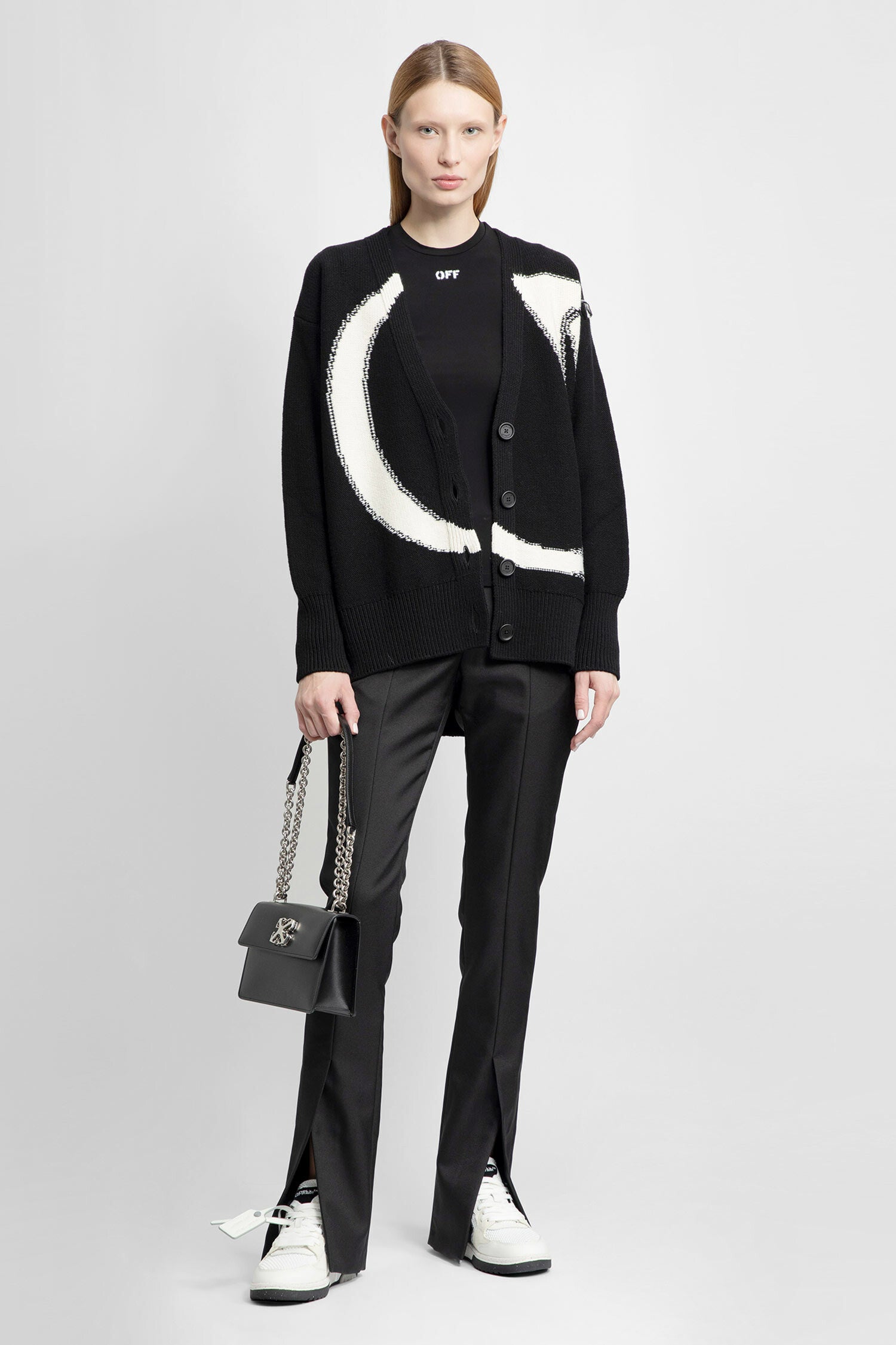 OFF-WHITE WOMAN BLACK KNITWEAR