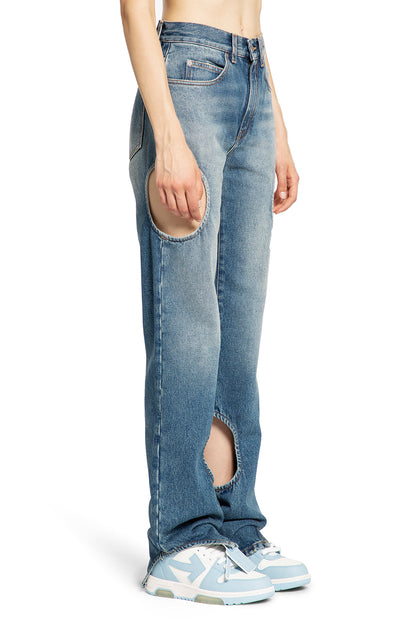 OFF-WHITE WOMAN BLUE JEANS