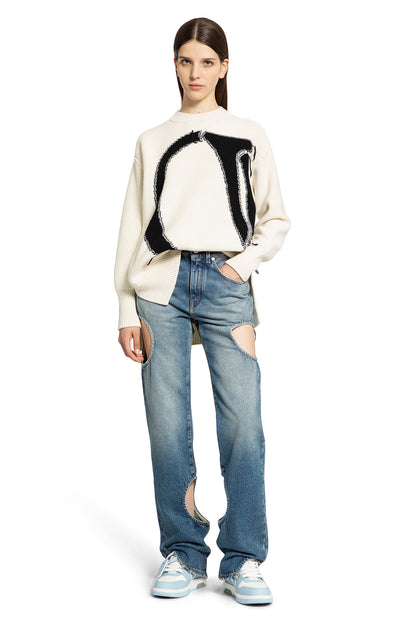 OFF-WHITE WOMAN BLUE JEANS