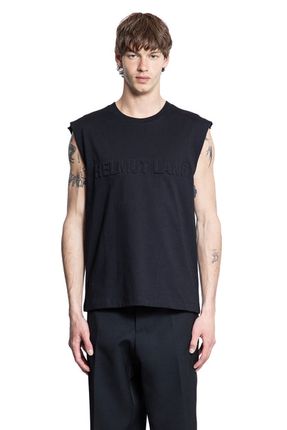 HELMUT LANG MAN BLACK T-SHIRTS & TANK TOPS