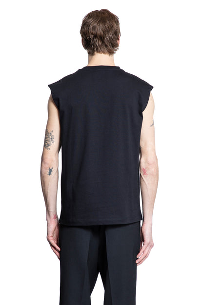 HELMUT LANG MAN BLACK T-SHIRTS & TANK TOPS