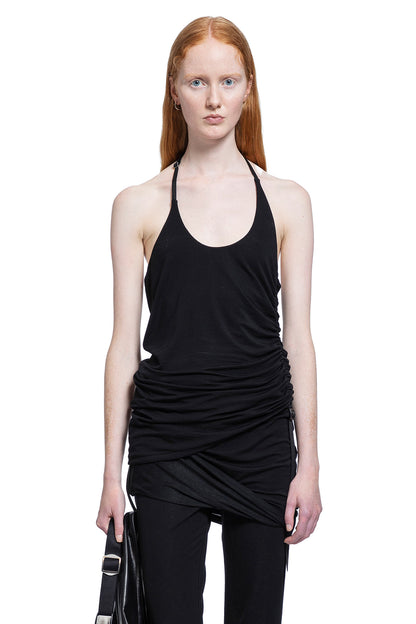 HELMUT LANG WOMAN BLACK T-SHIRTS & TANK TOPS