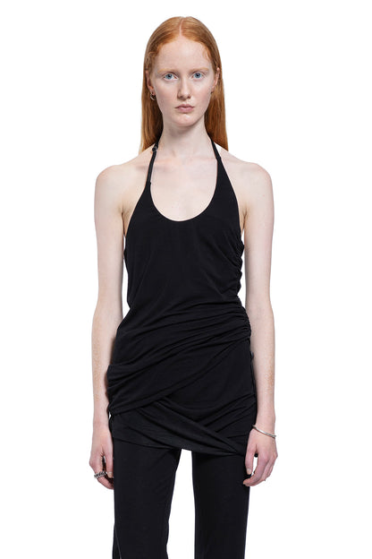 HELMUT LANG WOMAN BLACK T-SHIRTS & TANK TOPS