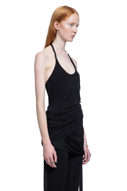 HELMUT LANG WOMAN BLACK T-SHIRTS & TANK TOPS