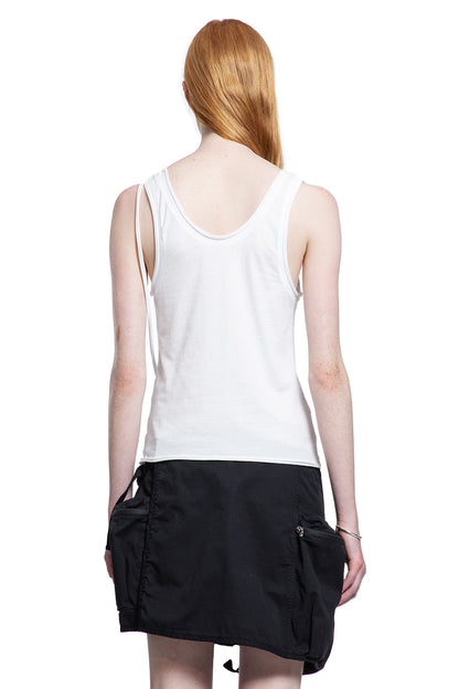 HELMUT LANG WOMAN WHITE T-SHIRTS & TANK TOPS