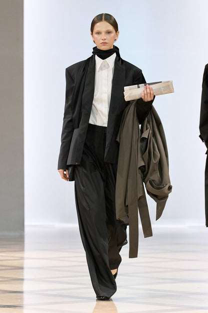 High-Rise Wool Wide Leg Pants