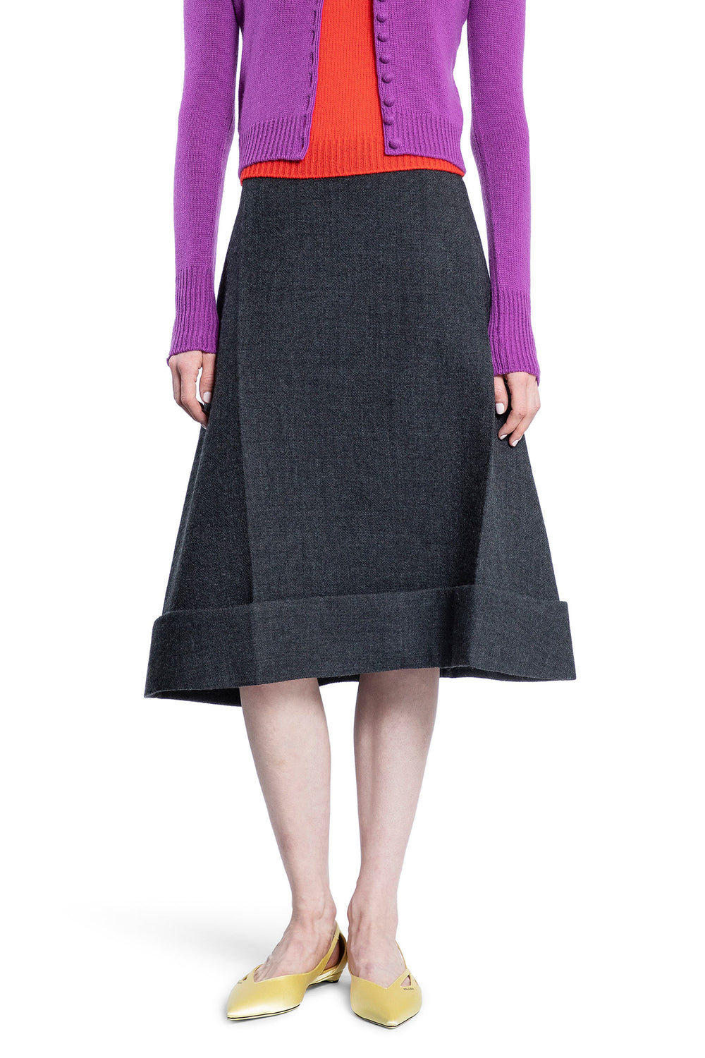 PRADA WOMAN GREY SKIRTS