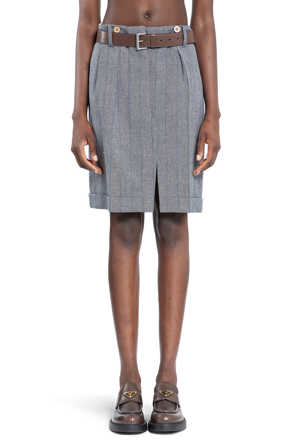 PRADA WOMAN GREY SKIRTS