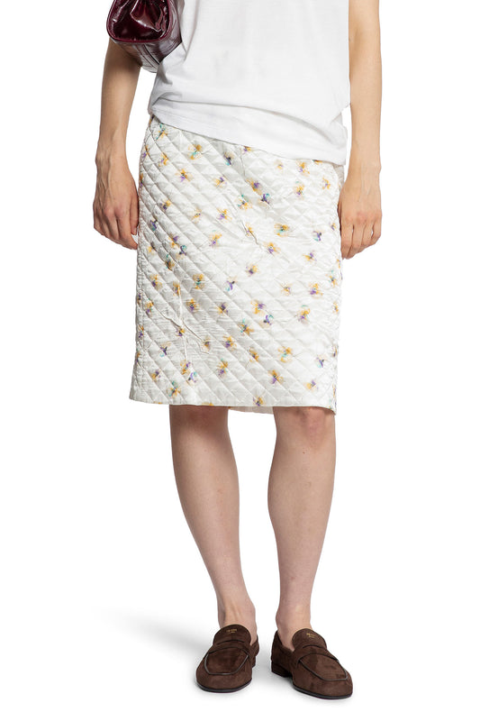 Quilted Floral Print Midi Skirt - Antonioli.eu