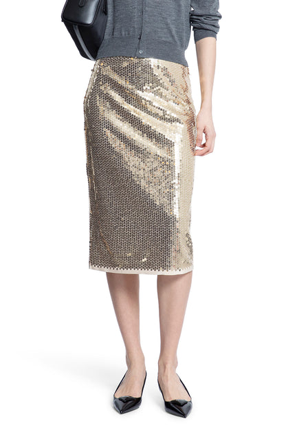 PRADA WOMAN GOLD SKIRTS