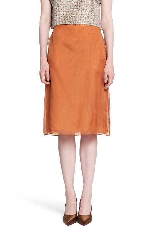 PRADA WOMAN ORANGE SKIRTS