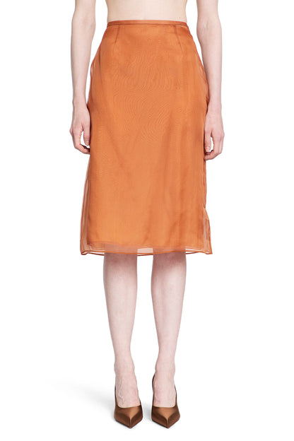 PRADA WOMAN ORANGE SKIRTS