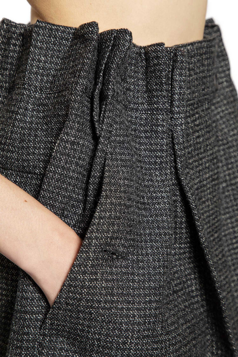 Checked Wool Mini Skirt