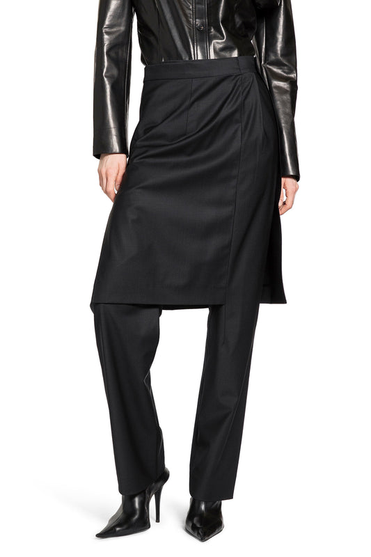 Wool blend Pants with Skirt Overlay - Antonioli.eu