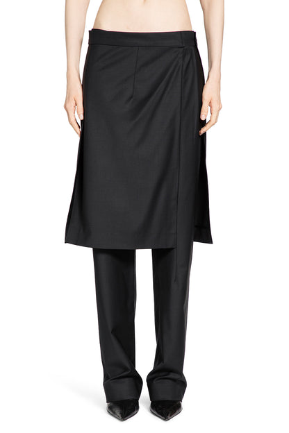 Wool blend Pants with Skirt Overlay