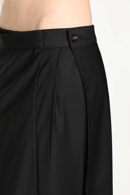 Wool blend Pants with Skirt Overlay