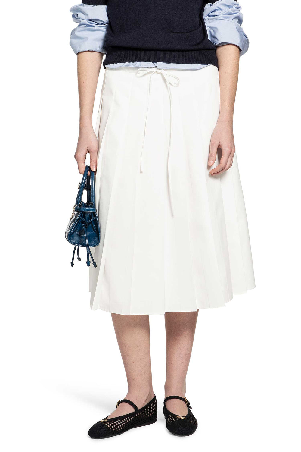PRADA Pleated Midi Skirt woman