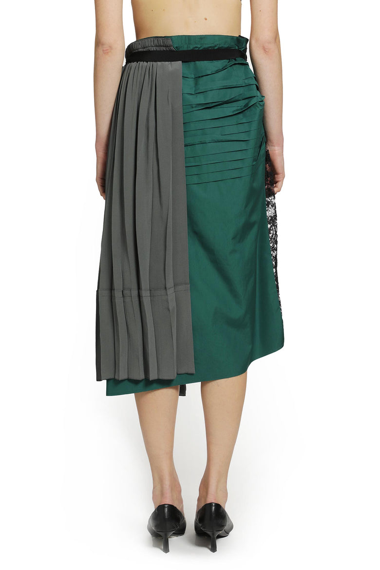 PRADA Technical Taffeta Patchwork Skirt woman