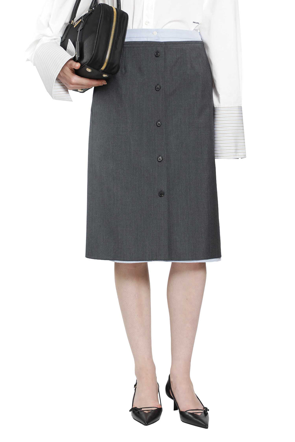 PRADA Layered Wool Skirt woman