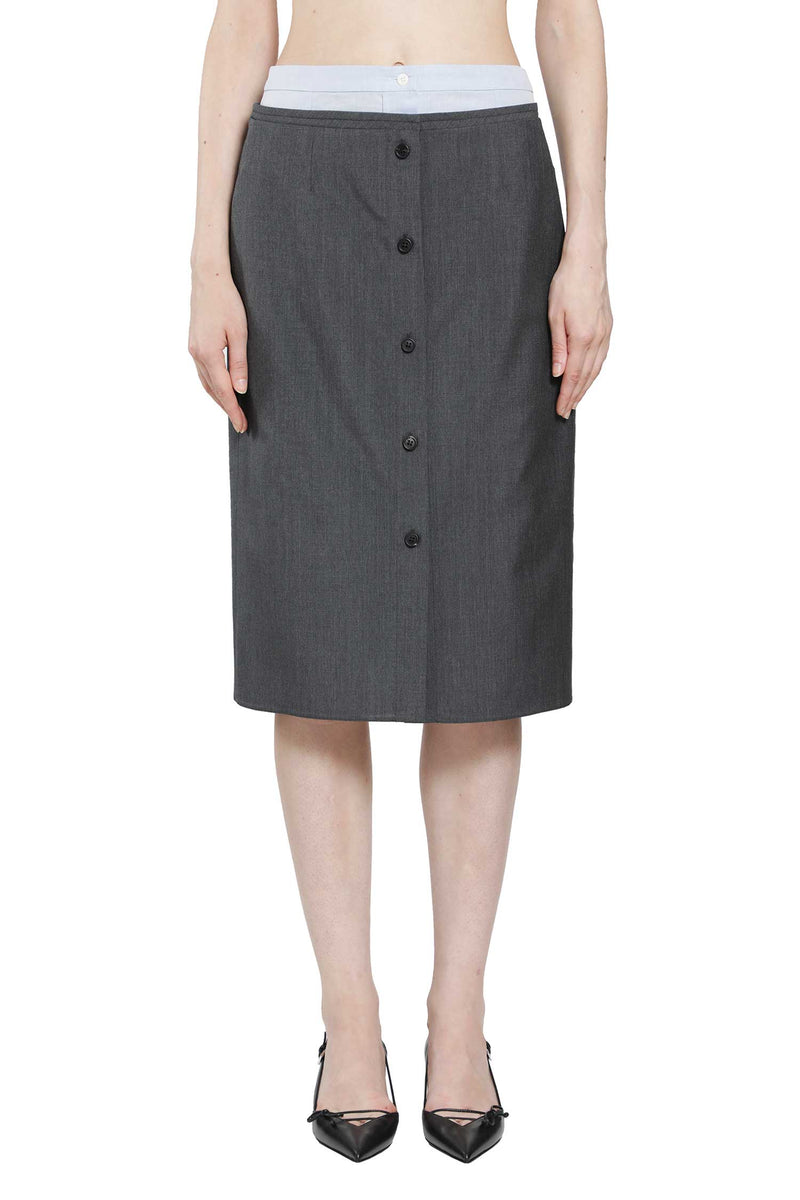 PRADA Layered Wool Skirt woman