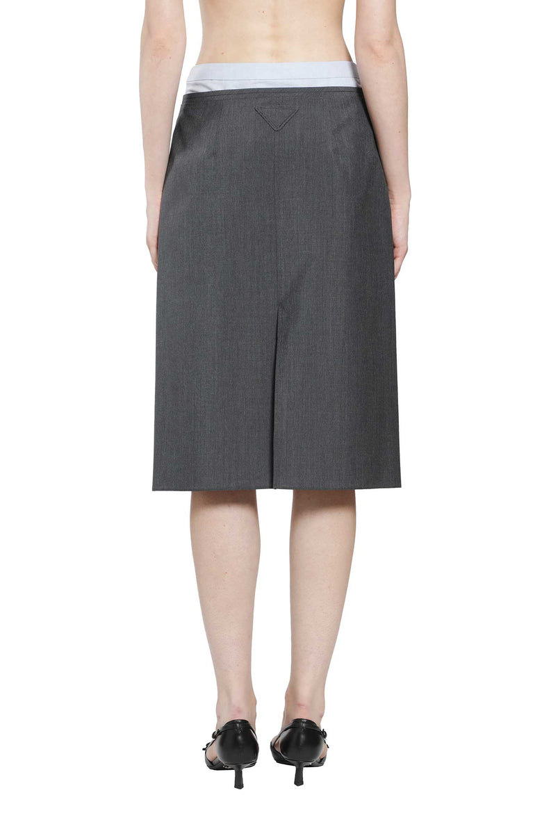 PRADA Layered Wool Skirt woman