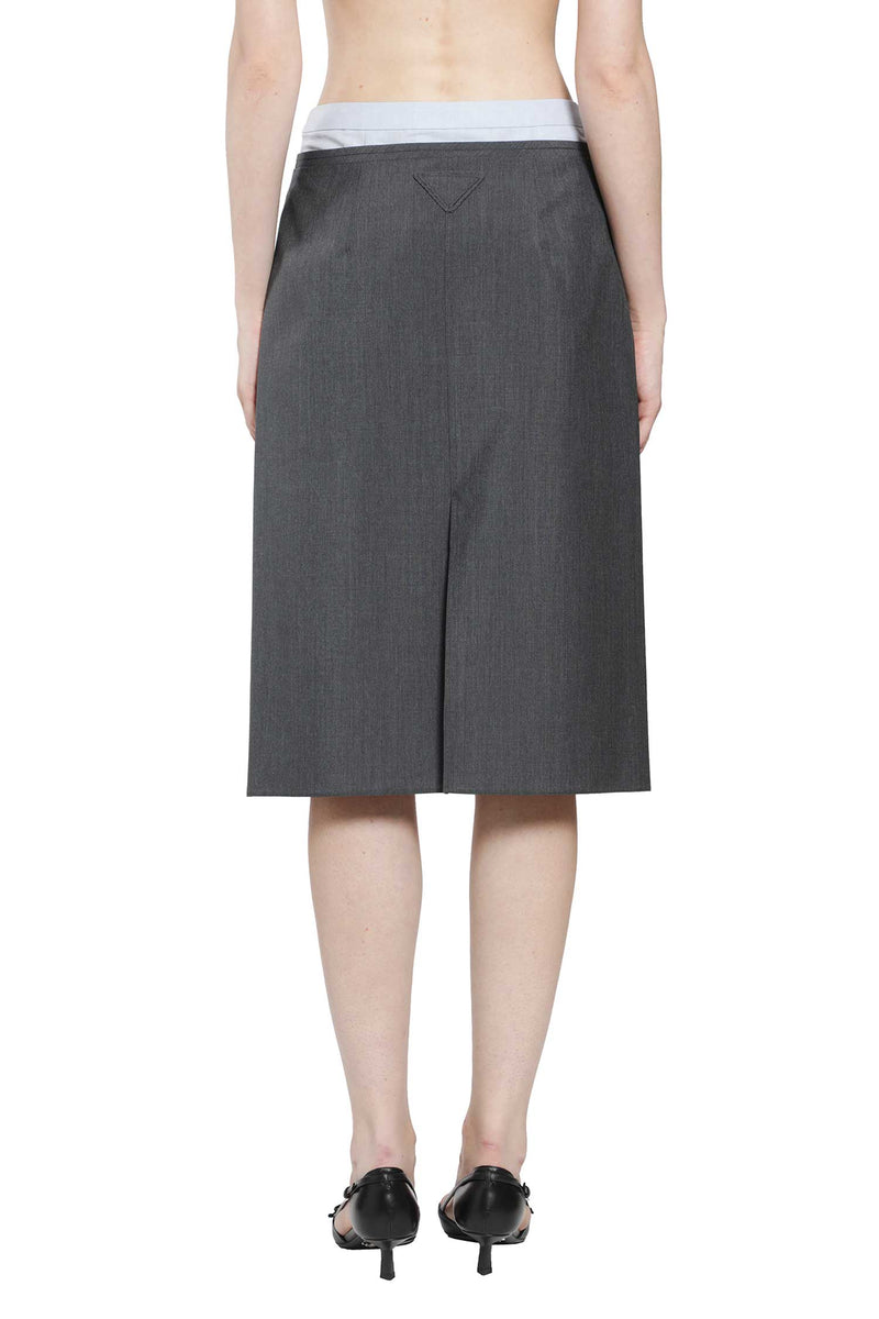 PRADA Layered Wool Skirt woman