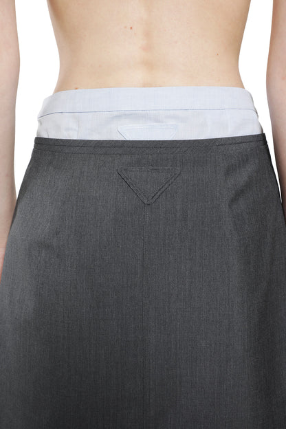 Layered Wool Skirt