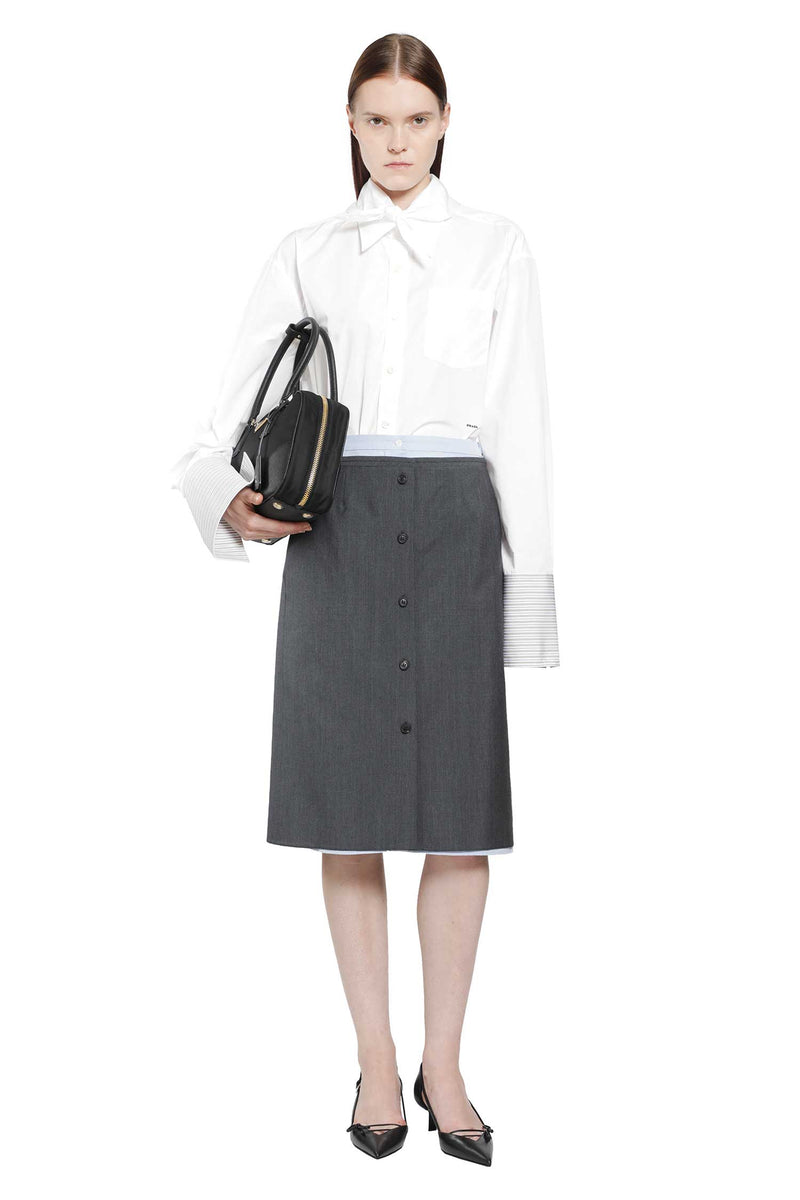 PRADA Layered Wool Skirt woman