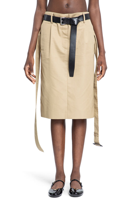 PRADA WOMAN BEIGE SKIRTS