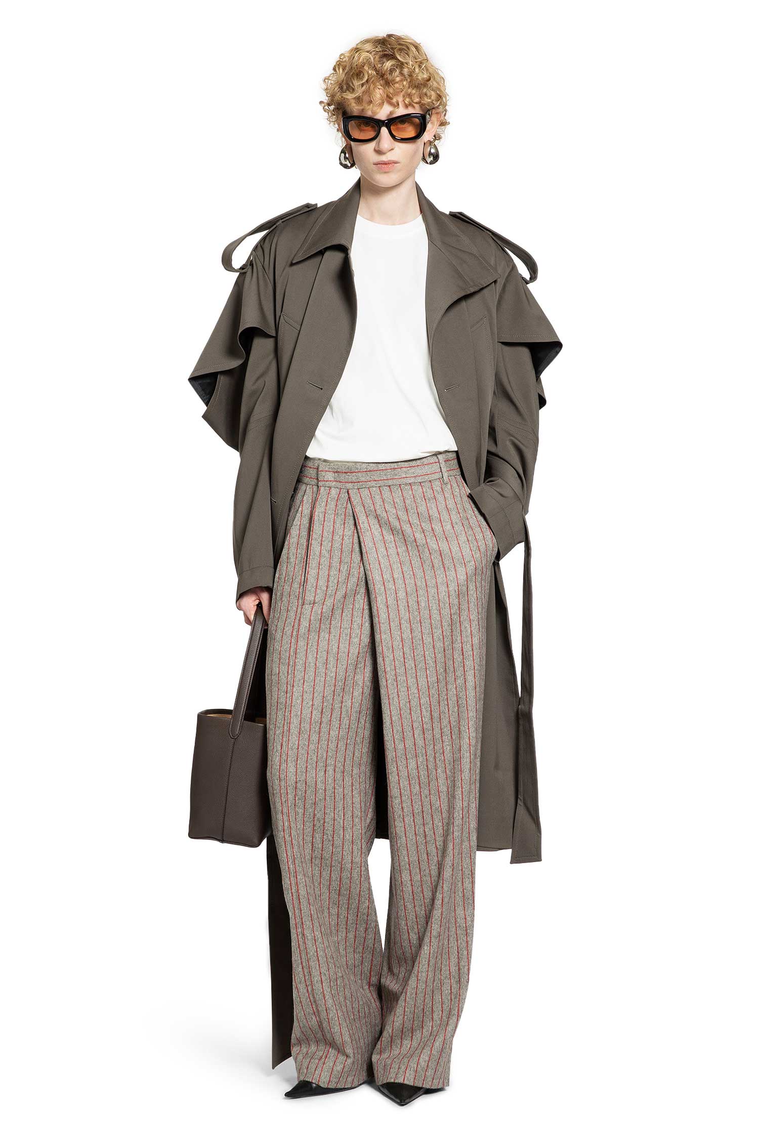 Deconstructed Pinstriped Pants