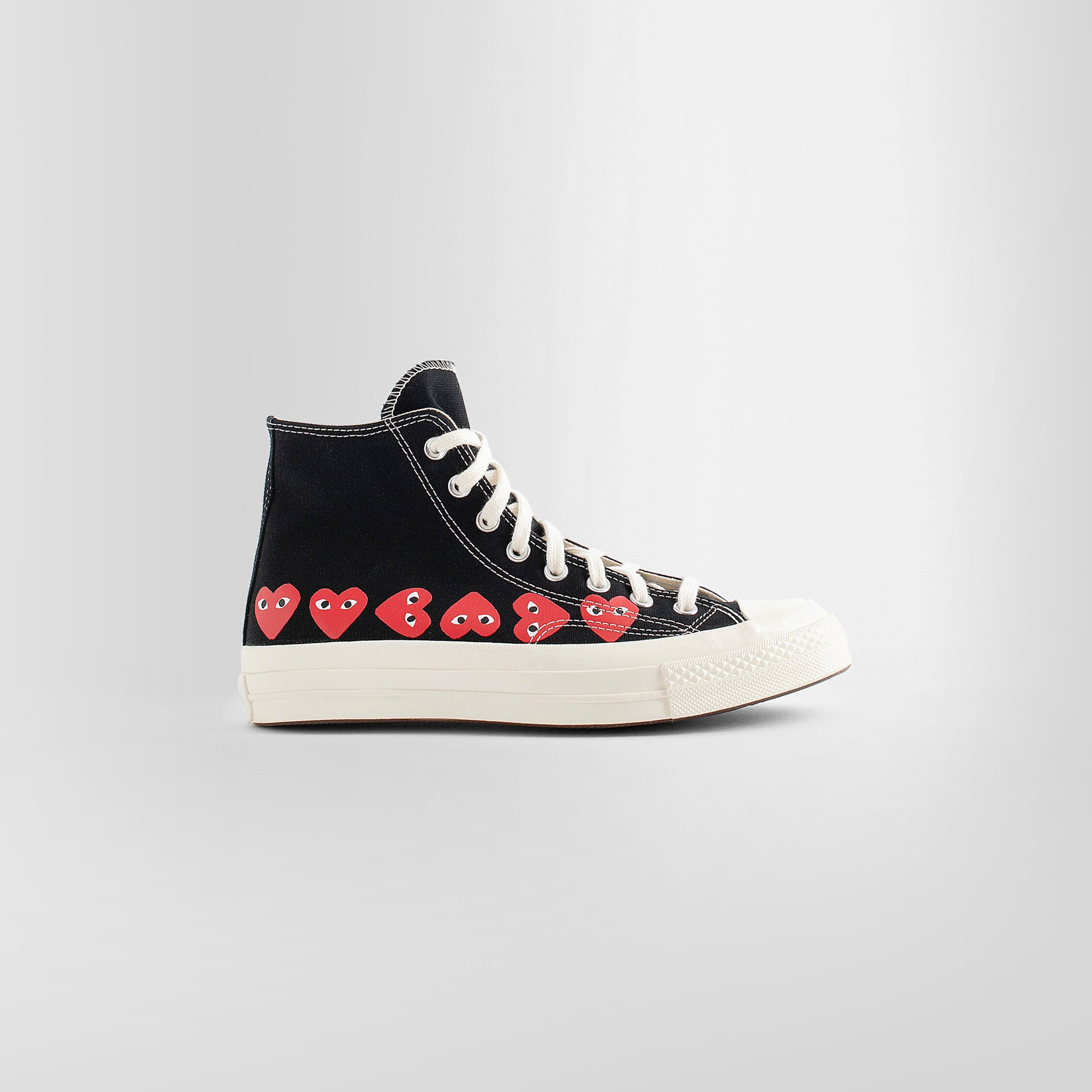 COMME DES GARCONS PLAY UNISEX BLACK SNEAKERS