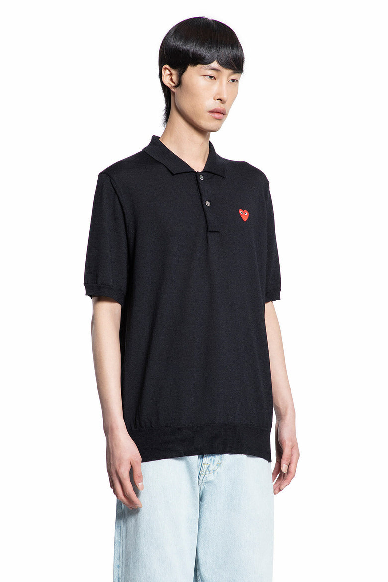 COMME DES GARCONS PLAY MAN BLACK T-SHIRTS & TANK TOPS