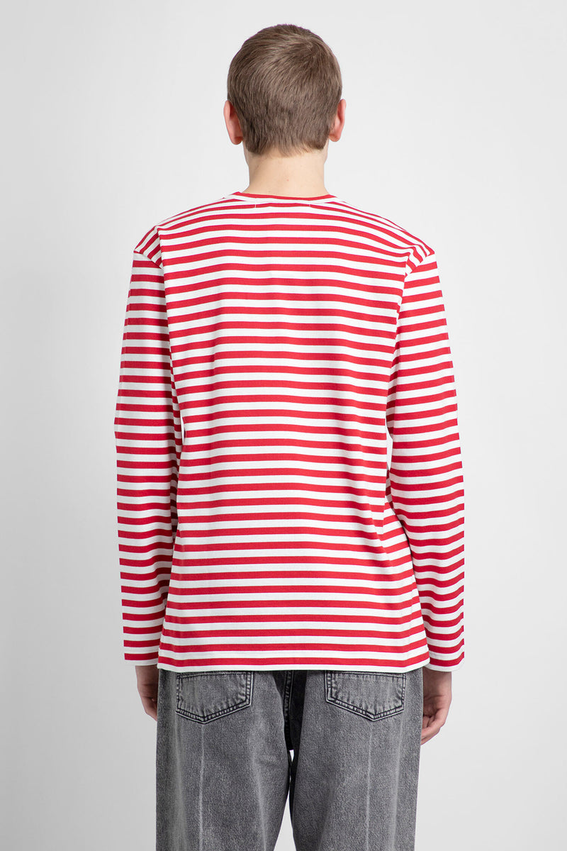 COMME DES GARCONS PLAY MAN RED T-SHIRTS