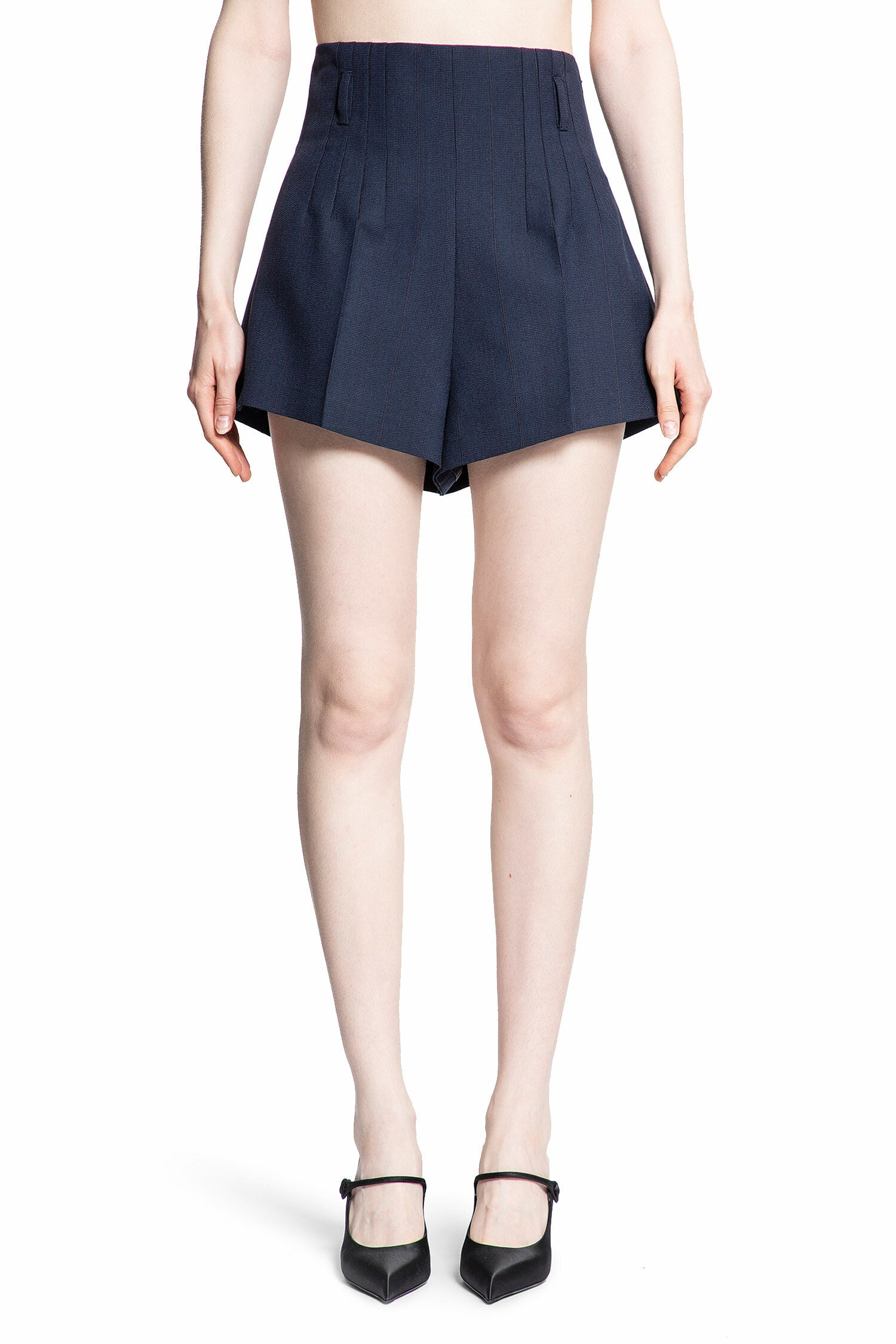 PRADA WOMAN BLUE SHORTS