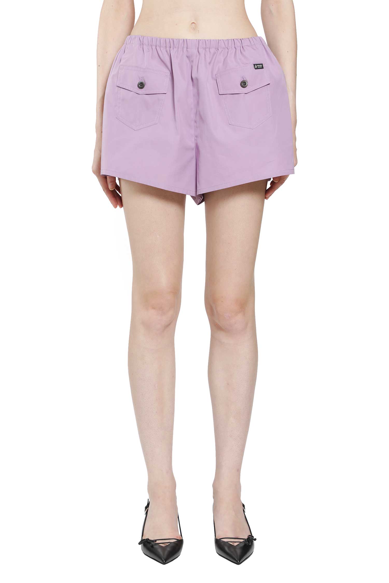 Cotton Poplin Mini Shorts