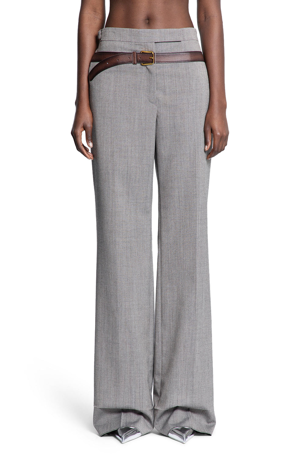 PRADA WOMAN GREY TROUSERS
