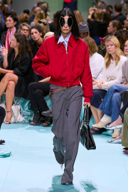 PRADA WOMAN GREY TROUSERS