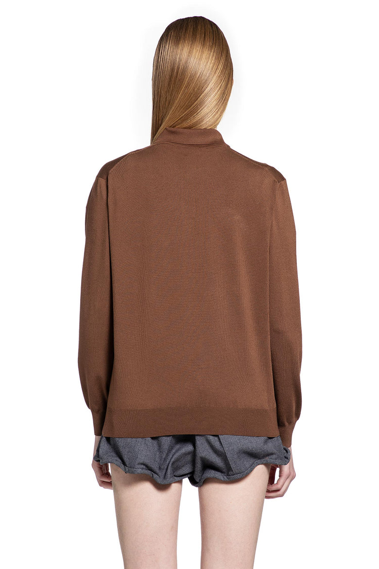 PRADA Silk Long Sleeve Polo woman