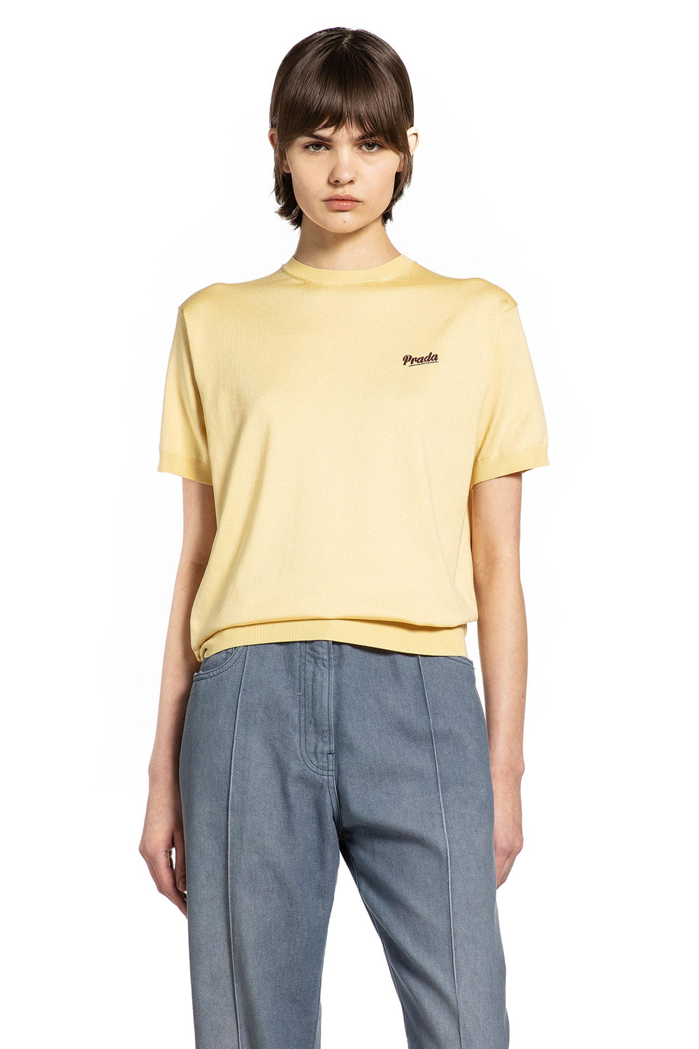 PRADA Ribbed Crewneck Knit woman